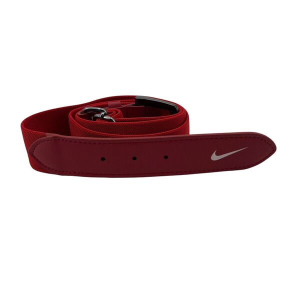 Nike Belt Mens 36 Red Fabric Baseball Softball Adjustable Intensity Training - Picture 1 of 11